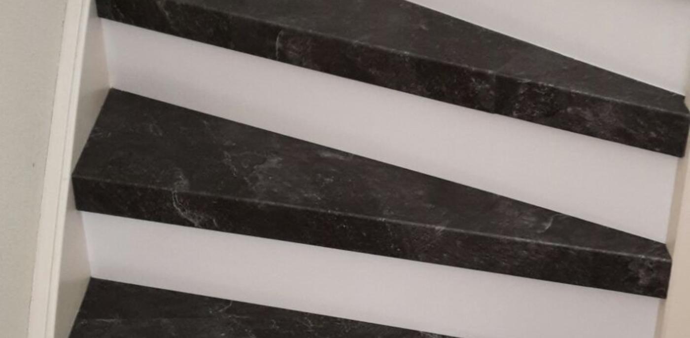 Marmerlook traprenovatie